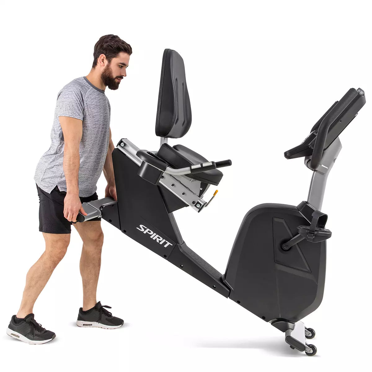 Spirit Fitness CR800 Commercial Recumbent Exercise Bike - Heavy Duty Indoor Cycling Equipment for Home & Gym Use - Perfect for Low-Impact Cardio Workouts and Rehabilitation