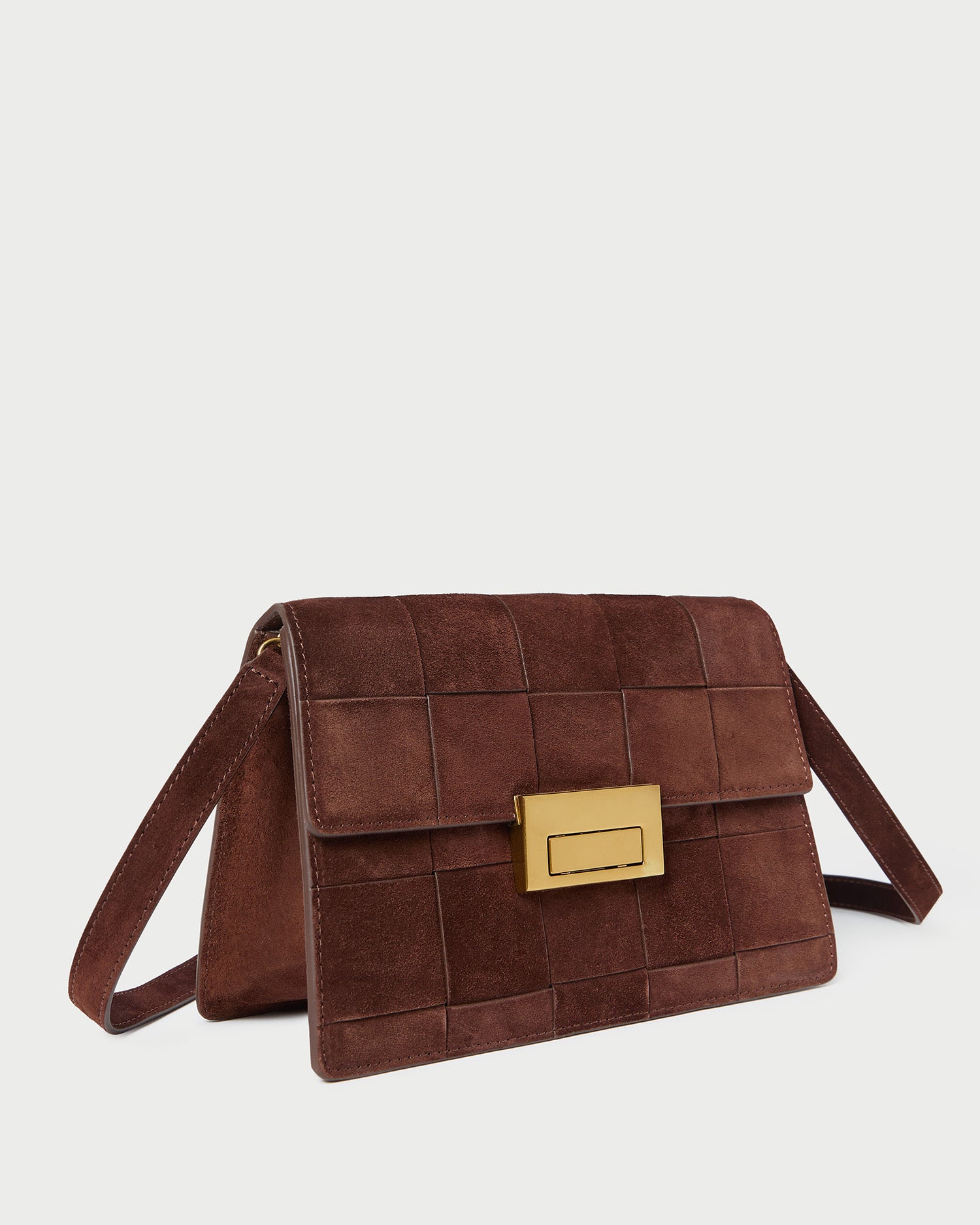 Delphine Espresso Woven Suede Shoulder Bag for Women - Stylish Crossbody Purse with Adjustable Strap - Perfect for Work, Travel & Everyday Use