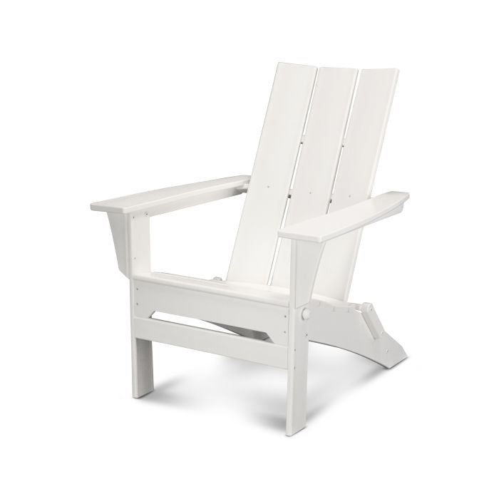 POLYWOOD Modern Folding Adirondack Chair - Outdoor Patio Furniture, Weather-Resistant, Durable Plastic Lumber - Perfect for Backyard, Poolside, Garden & Deck Relaxation