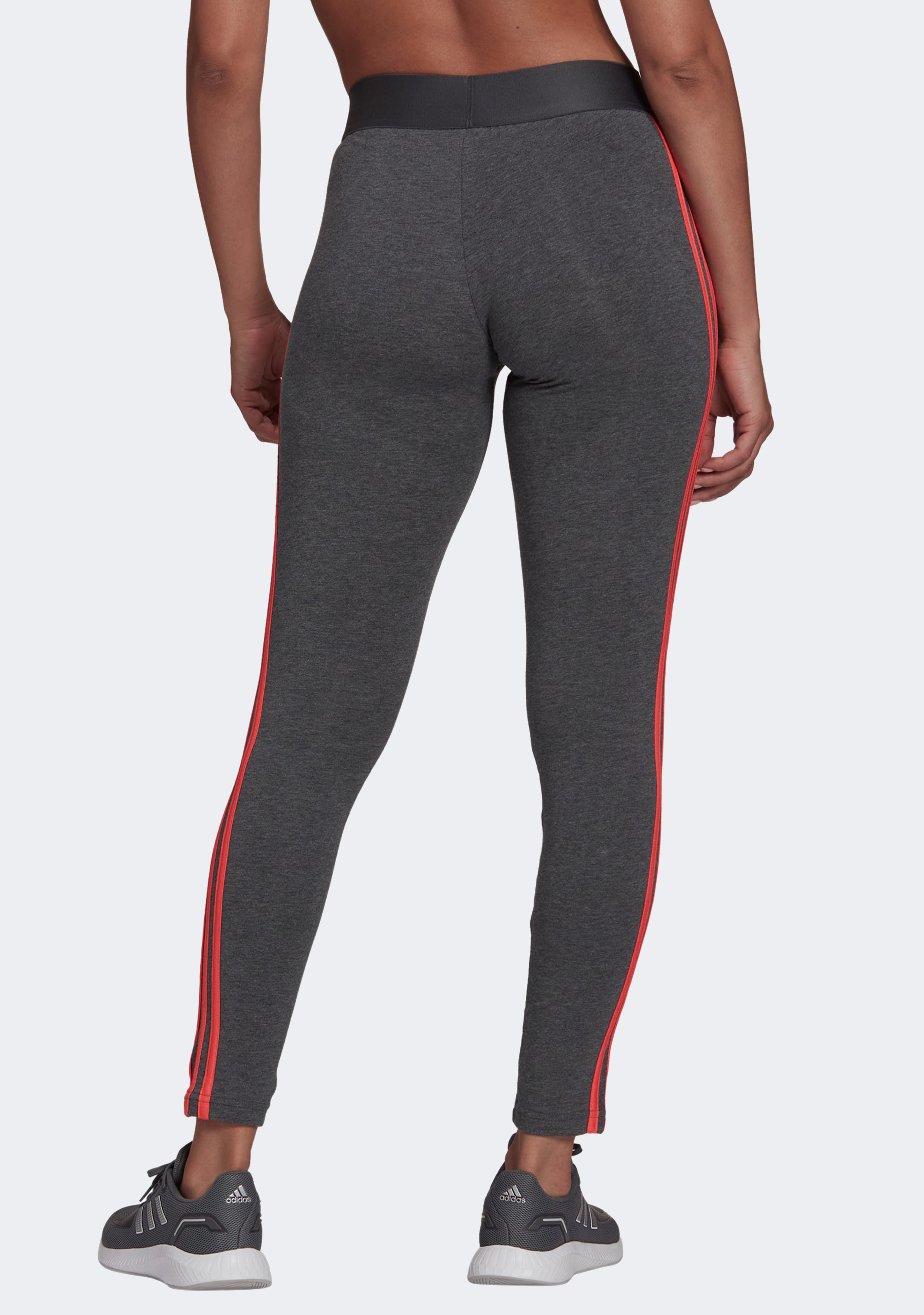 Adidas Women's 3-Stripe Leggings - High Waist Workout Yoga Running Pants for Fitness & Active Lifestyle