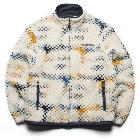 Awake NY Jacquard 'A' Fleece Zip Jacket - Multi Color Cozy Pullover for Men & Women | Perfect for Casual Outfits, Streetwear & Fall Layering