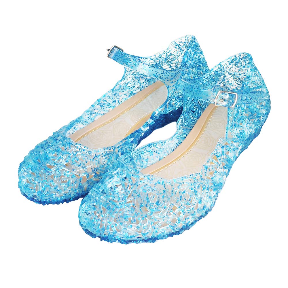 TechCity Princess Girls Sandals - Kids Toddler Mary Jane Jelly Shoes for Dress Up, Dance Party & Cosplay | Perfect for Birthday Parties, School Plays & Costume Events