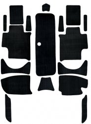 BlackTip Jetsports Non-Slip Interior Traction Mats for Sea-Doo Jet Boat Speedster SK 1999-2000 - Black Grooved Design | Perfect for Marine Safety & Comfort on Water Sports Adventures