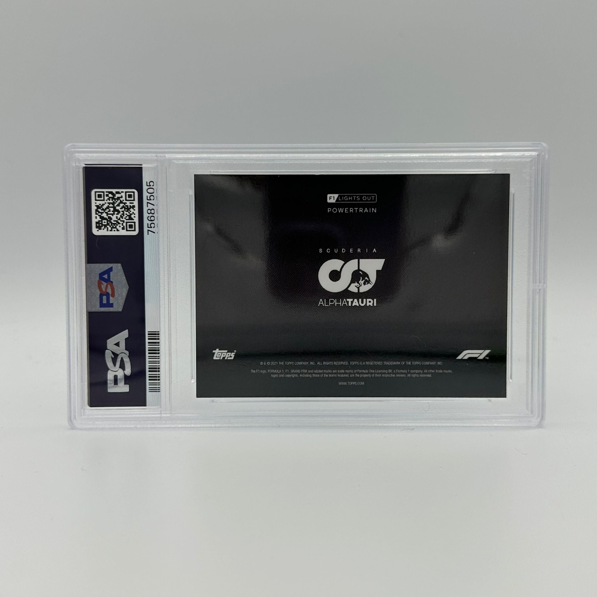 PSA 8 Graded 2/5 Alpha Tauri Powertrain Rainbow Foil F1 Trading Card - Perfect for Collectors, Racing Fans & Investment