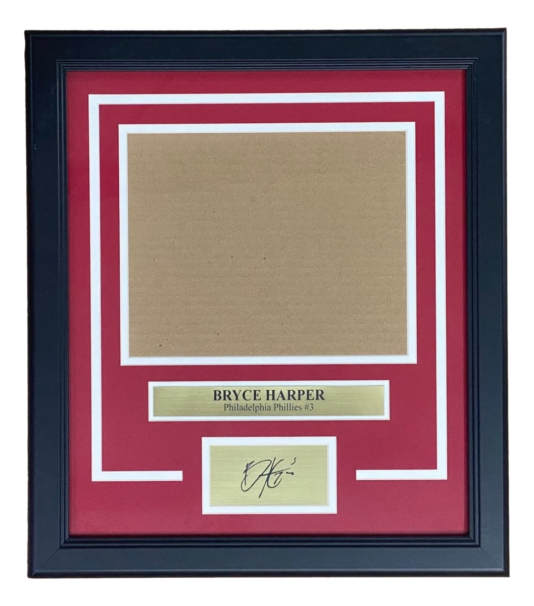 Bryce Harper Philadelphia Phillies 8x10 Horizontal Photo Frame with Laser Engraved Signature - Perfect for Sports Memorabilia Display and Fan Cave Decor