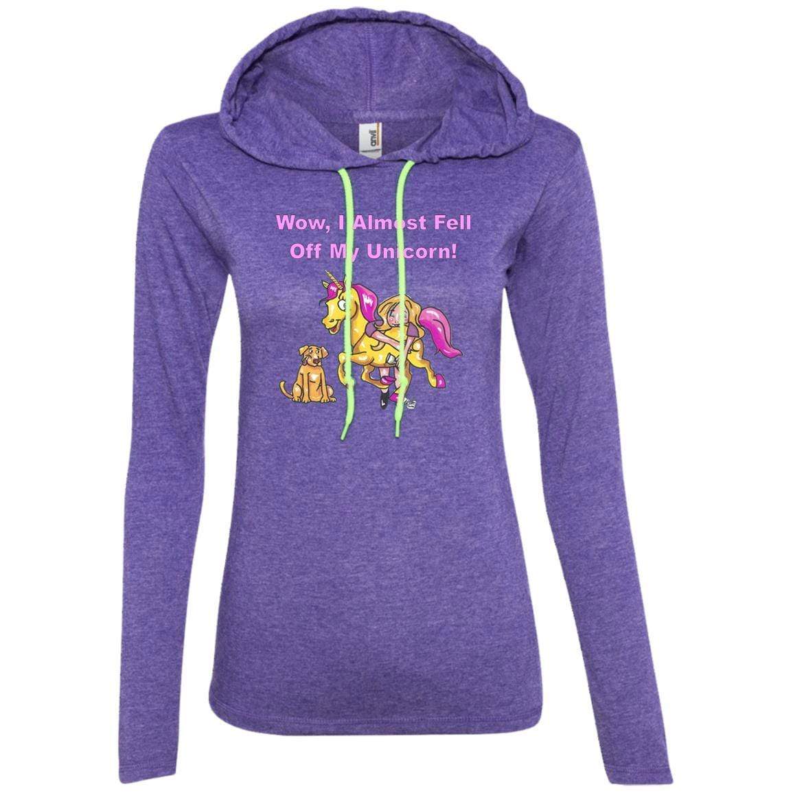 Wow I Almost Fell Off My Unicorn Funny Women's Long Sleeve T-Shirt & Hoodie - Perfect for Casual Wear, Gifts, and Unicorn Lovers