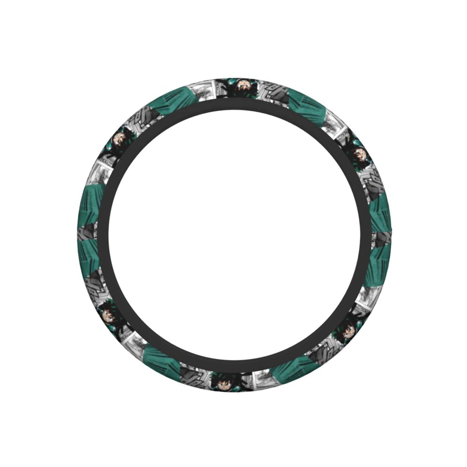My Hero Anime Steering Wheel Cover - Elastic, Durable & Non-Slip Car Accessory for Men & Women | Perfect for Cosplay Fans & Anime Lovers' Vehicles
