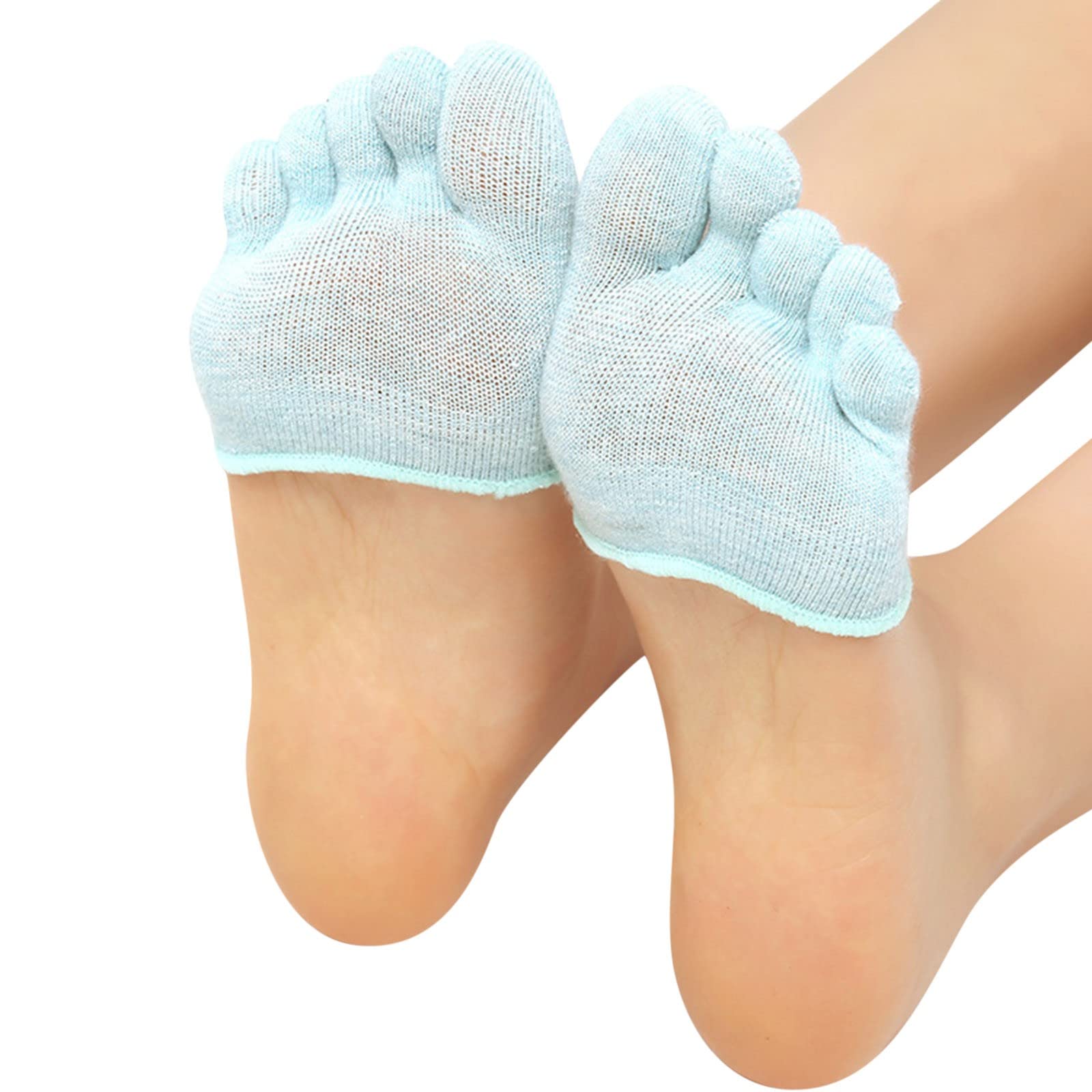 3 Pairs Women's Non-Slip Yoga Socks with Toe Separation & Heel Grip - Breathable Five Finger Toe Socks for Pilates, Barre & Home Workouts - Black No Show Socks for Women