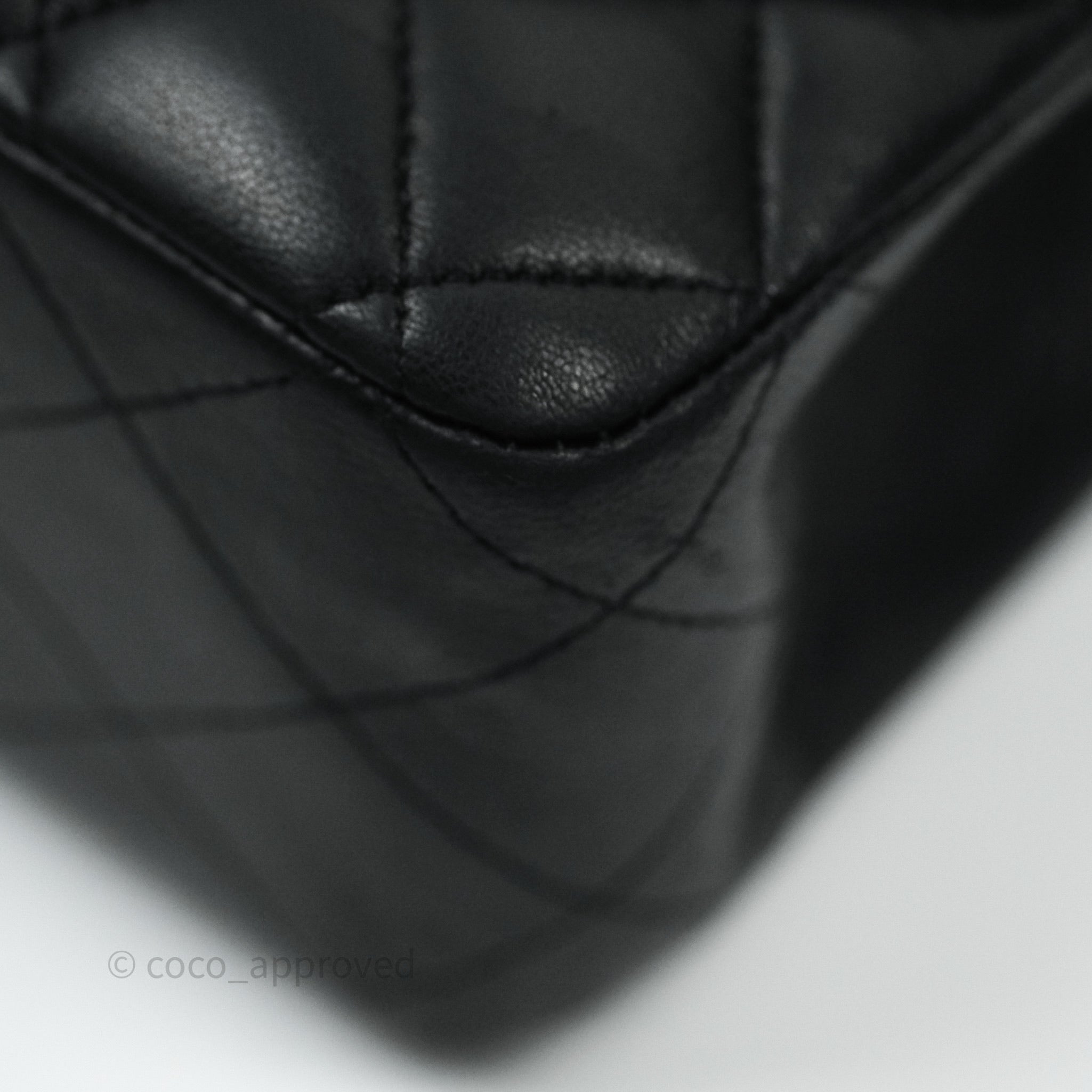 Chanel Classic M/L Medium Double Flap Bag - Black Lambskin Leather with Silver Hardware | Luxury Handbag for Women, Perfect for Work, Evening Events & Everyday Use