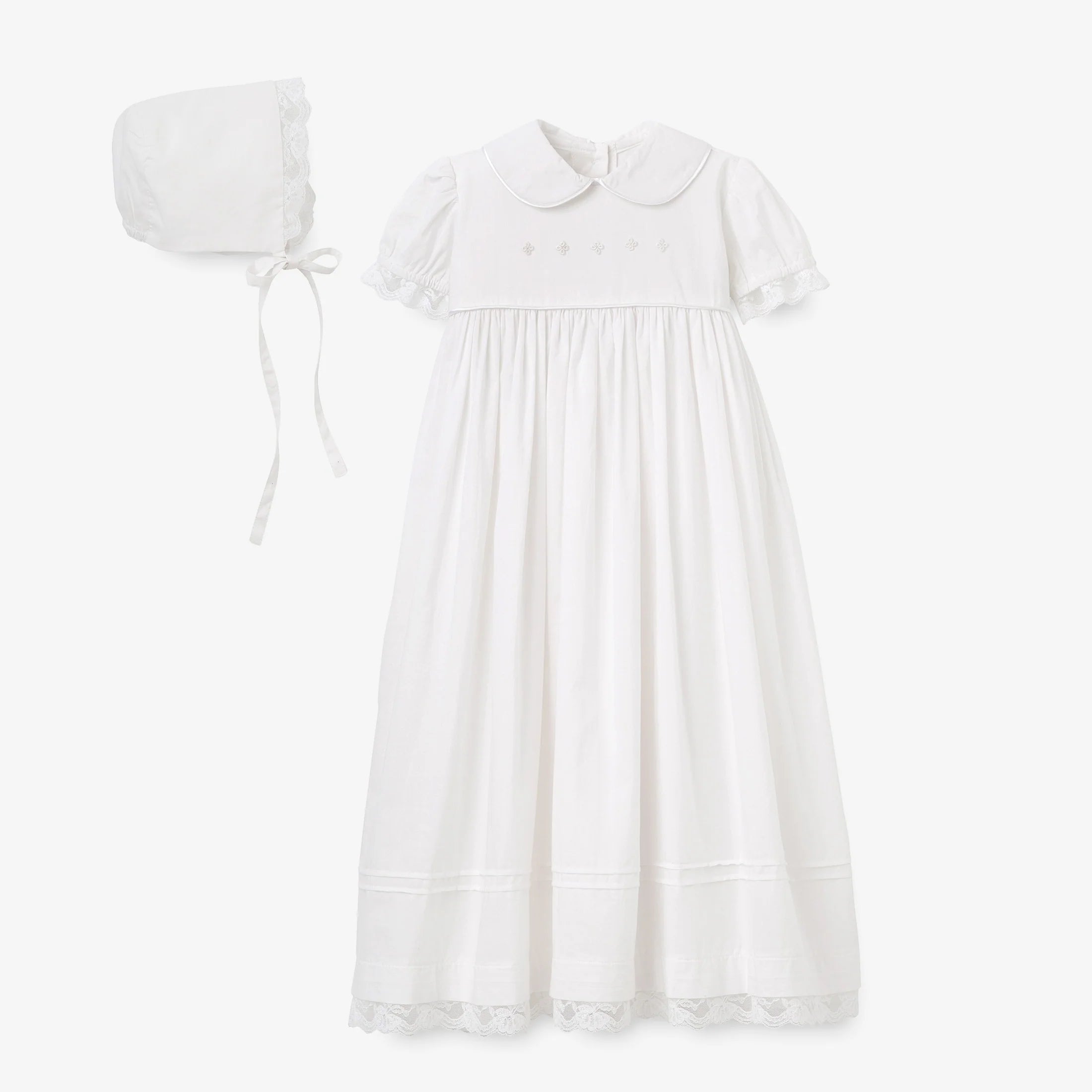 Girls' Christening Gown & Bonnet Set - Elegant Baptism Outfit for Baby Girls - Perfect for Christenings, Baptisms & Special Ceremonies
