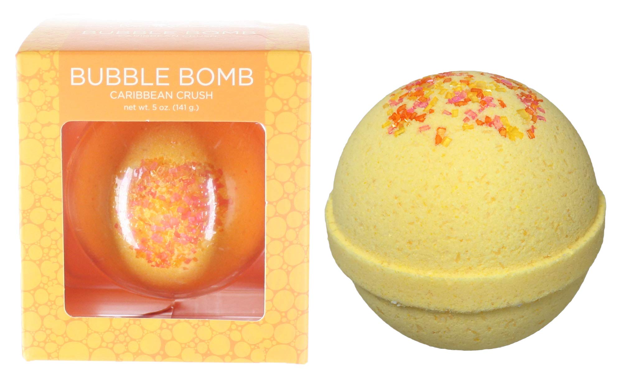 Two Sisters Large Bubble Bath Bomb - 99% Natural Fizzy Bath Soak for Women, Teens & Kids | Moisturizes Dry Sensitive Skin | Releases Color, Scent & Bubbles | Handmade in USA (Caribbean Crush) | Perfect for Relaxing Baths, Spa Nights & Gift Giving