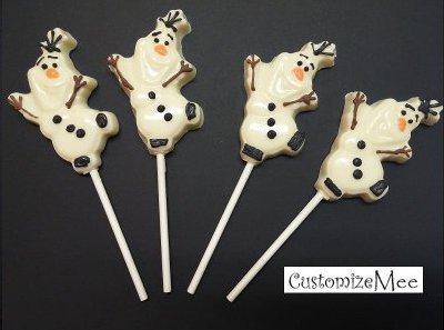 Snowman Ollie Chocolate Candy Lollipop Mold - Olaf Inspired DIY Silicone Candy Mold for Christmas Treats & Holiday Baking Decorations
