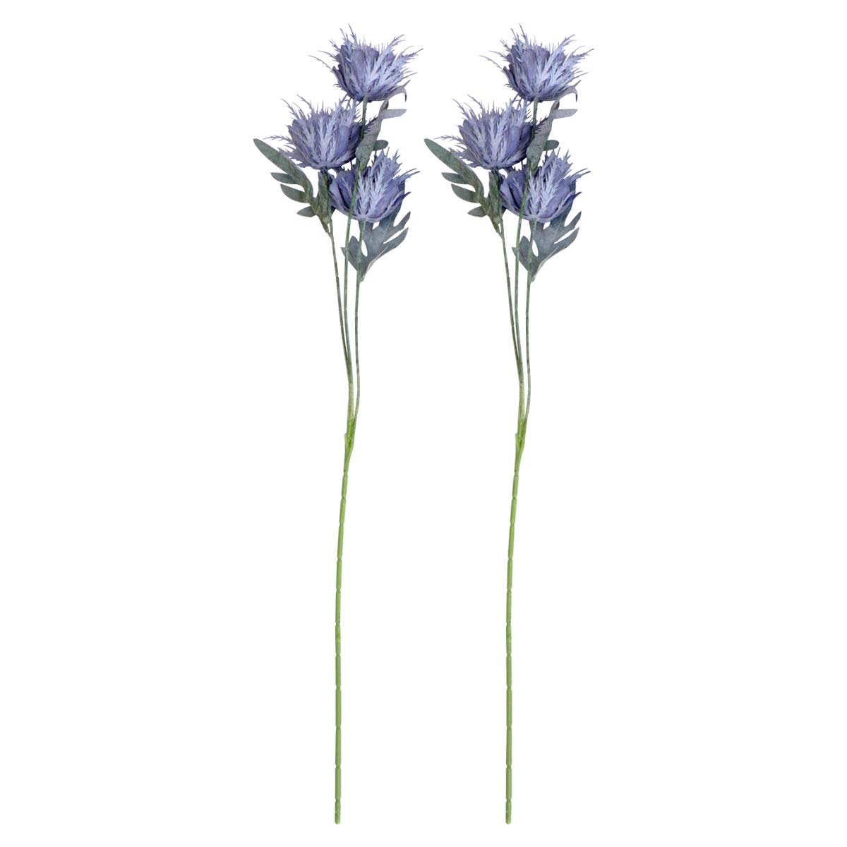 2pcs Artificial Rime Flocking Flowers - Realistic Frosted Garden Decor for Wedding, Home, and Outdoor Party Decoration