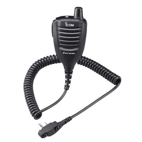 Icom HM171GP GPS Speaker Microphone for Two-Way Radio - Waterproof & Noise-Canceling with Built-in GPS - Perfect for Marine, Outdoor Adventures & Emergency Communication