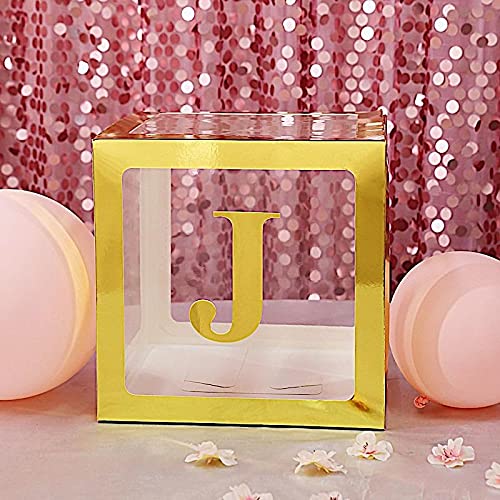 4 Pack Metallic Gold 5 Inch Letter J Stickers - Self-Adhesive Alphabet Wall Decals for Party Backdrop, Home Decor, Nursery, Classroom & Photo Booth Background