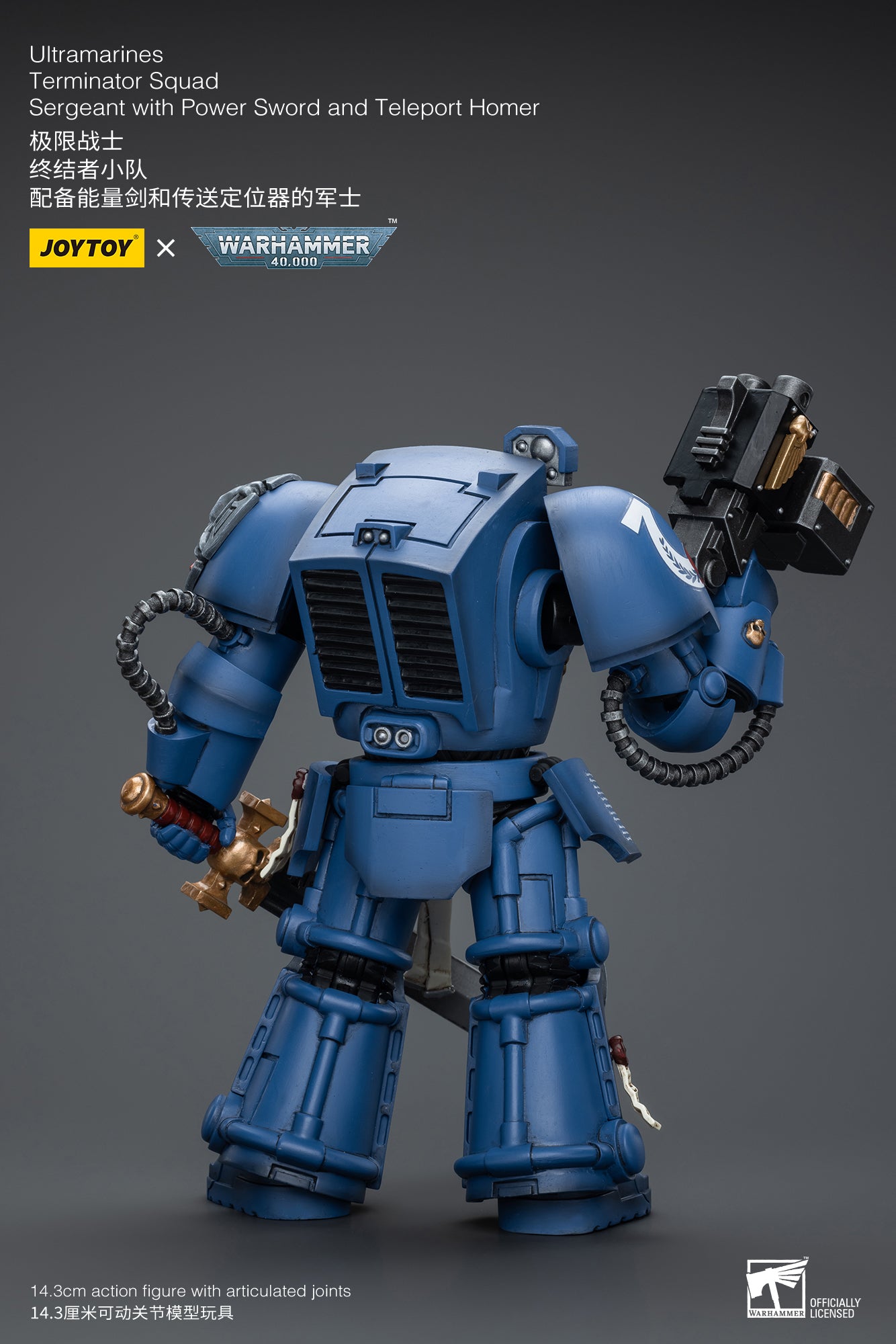 JOYTOY 1/18 Scale Warhammer 40K Ultramarines Terminator Squad Action Figures - Collectible Miniatures for Tabletop Gaming & Display
