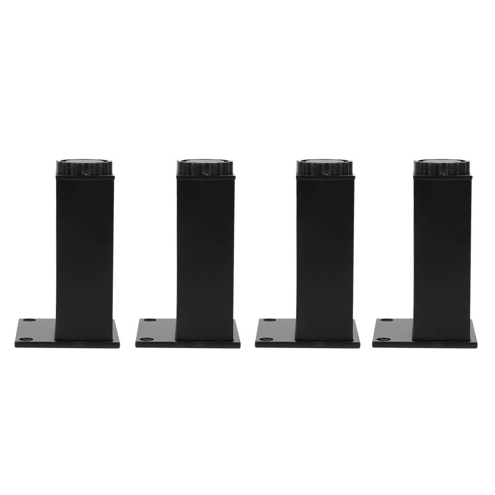Square Cabinet Legs 120mm Black - DIY Sofa Feet, Kitchen Cabinet & Coffee Table Accessories - Perfect for Home Furniture, Shelves & DIY Projects