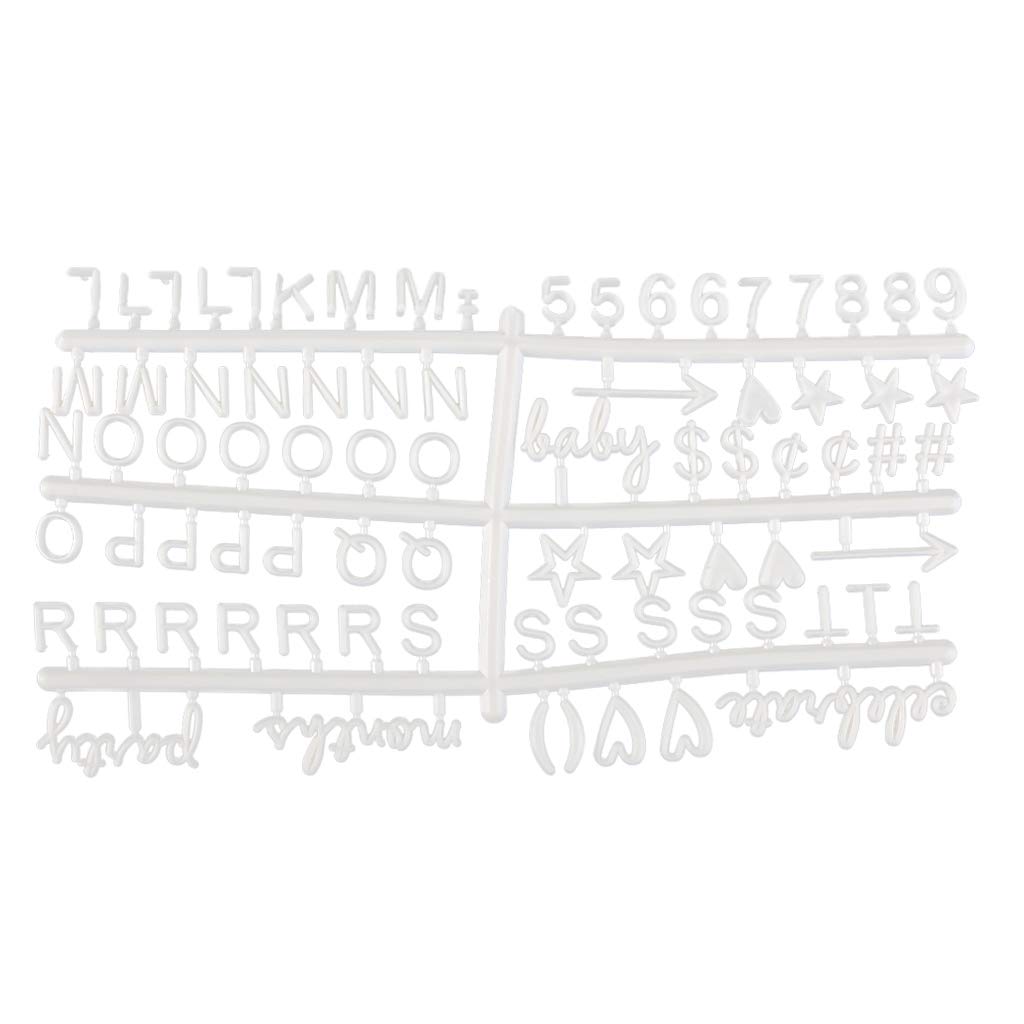 White Plastic Letter Set for Felt Letter Boards - Includes Letters, Numbers & Symbols for Custom Messages | Perfect for Home Decor, Office Signs, and Event Displays