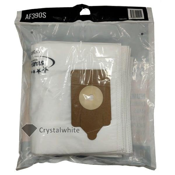 Starbag AF390S Synthetic Vacuum Cleaner Bags - 6 Pack | HEPA Filtration | Compatible with Hoover, Eureka & More | Ideal for Pet Hair, Allergies & Deep Cleaning