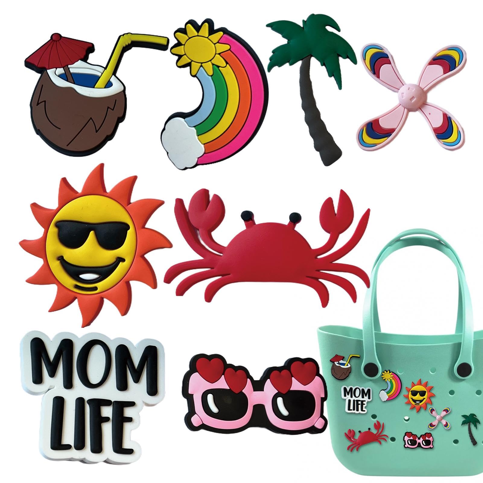 Charm for Beach Bag - Decorative Handbag Accessories for Women & Girls | Perfect for Summer Beach Trips, Pool Parties & Vacation Style
