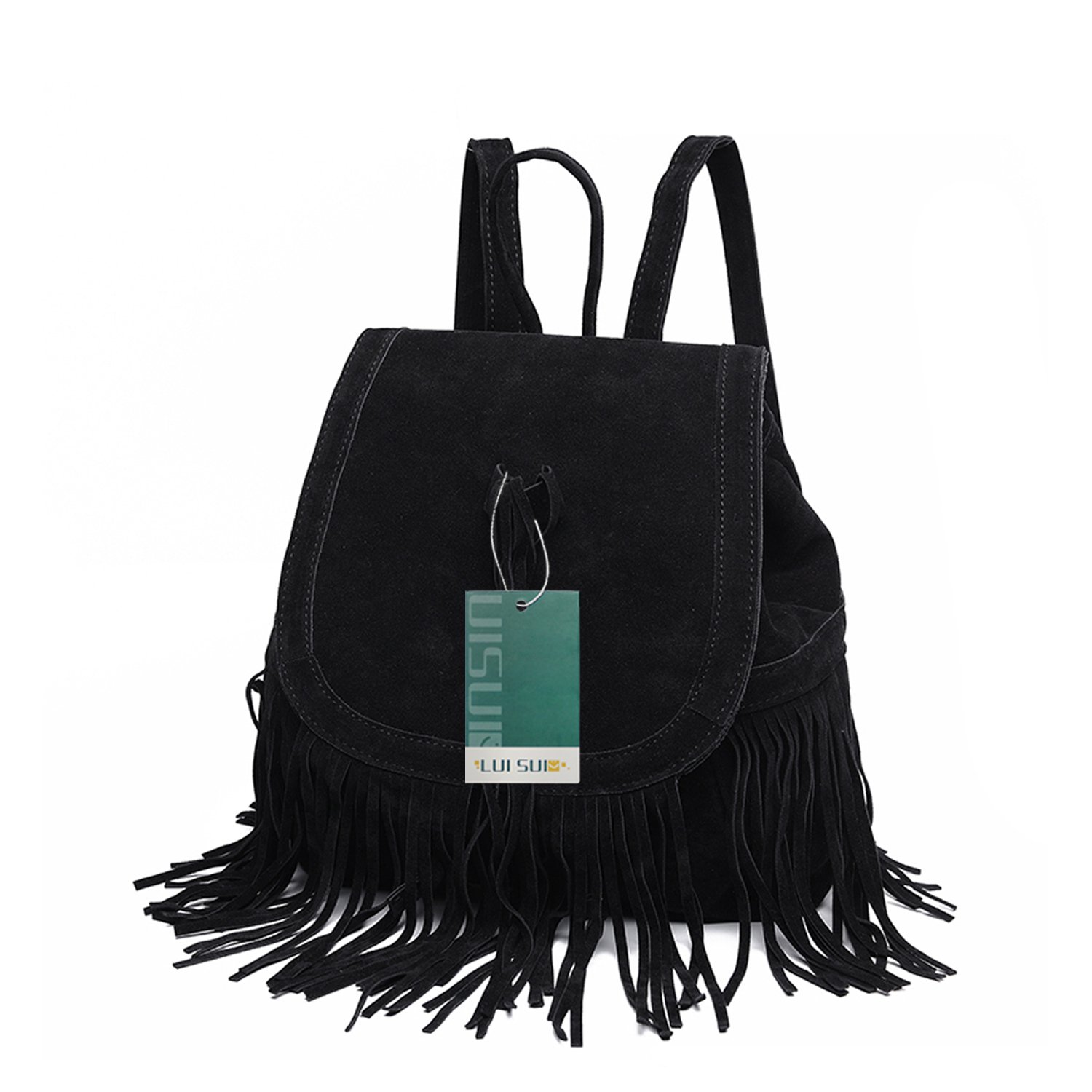 Stylish Women's Suede Fringe Tassel Backpack Purse - PU Leather Shoulder Bag for Travel, Work & Daily Use | Fashionable Daypack for Women | Perfect for Commuting, Shopping & Weekend Getaways