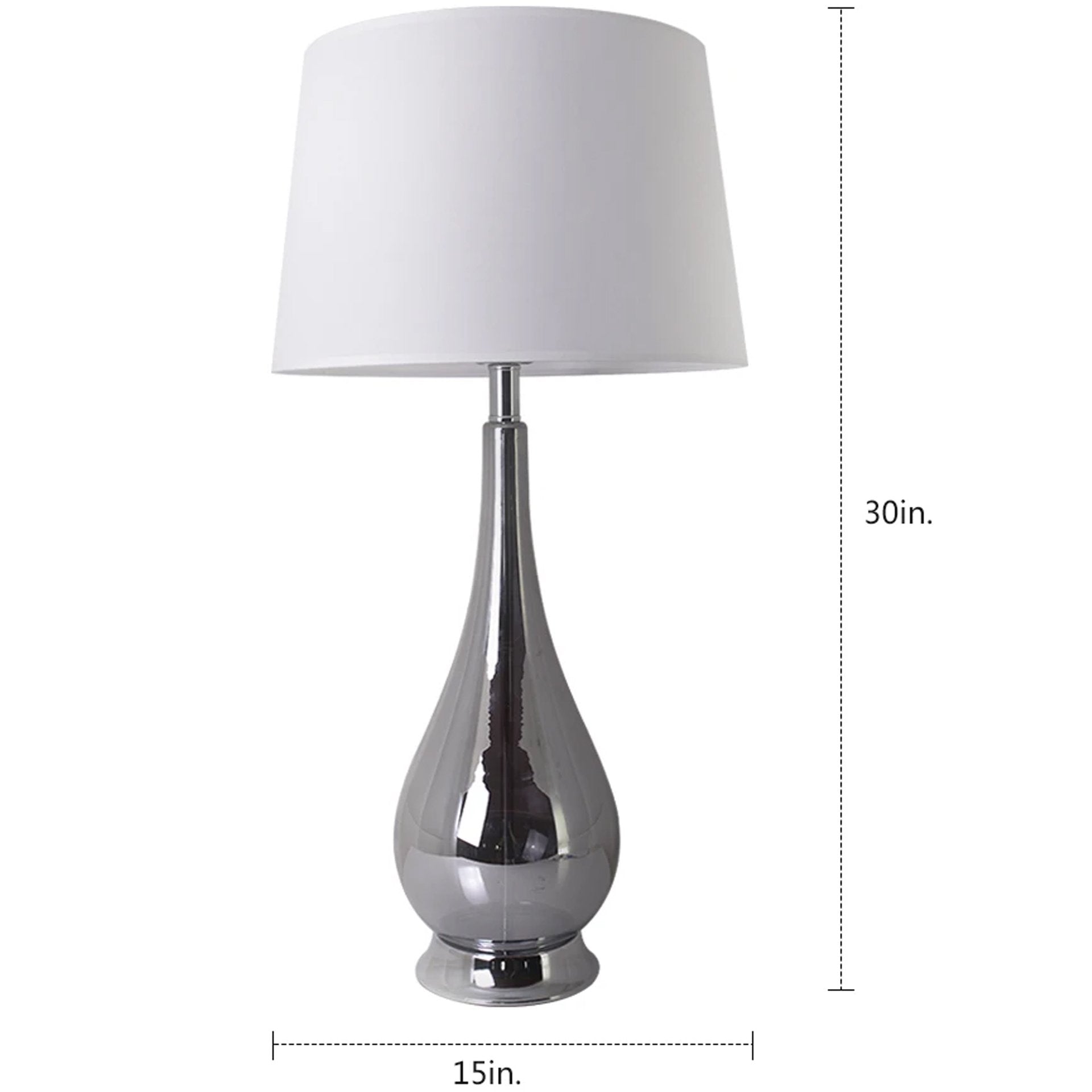 Tulip Big Translucent Ombre Glass Table Lamp Set of 2 - 30 Inch Modern Home Decor Lighting for Living Room, Bedroom & Office