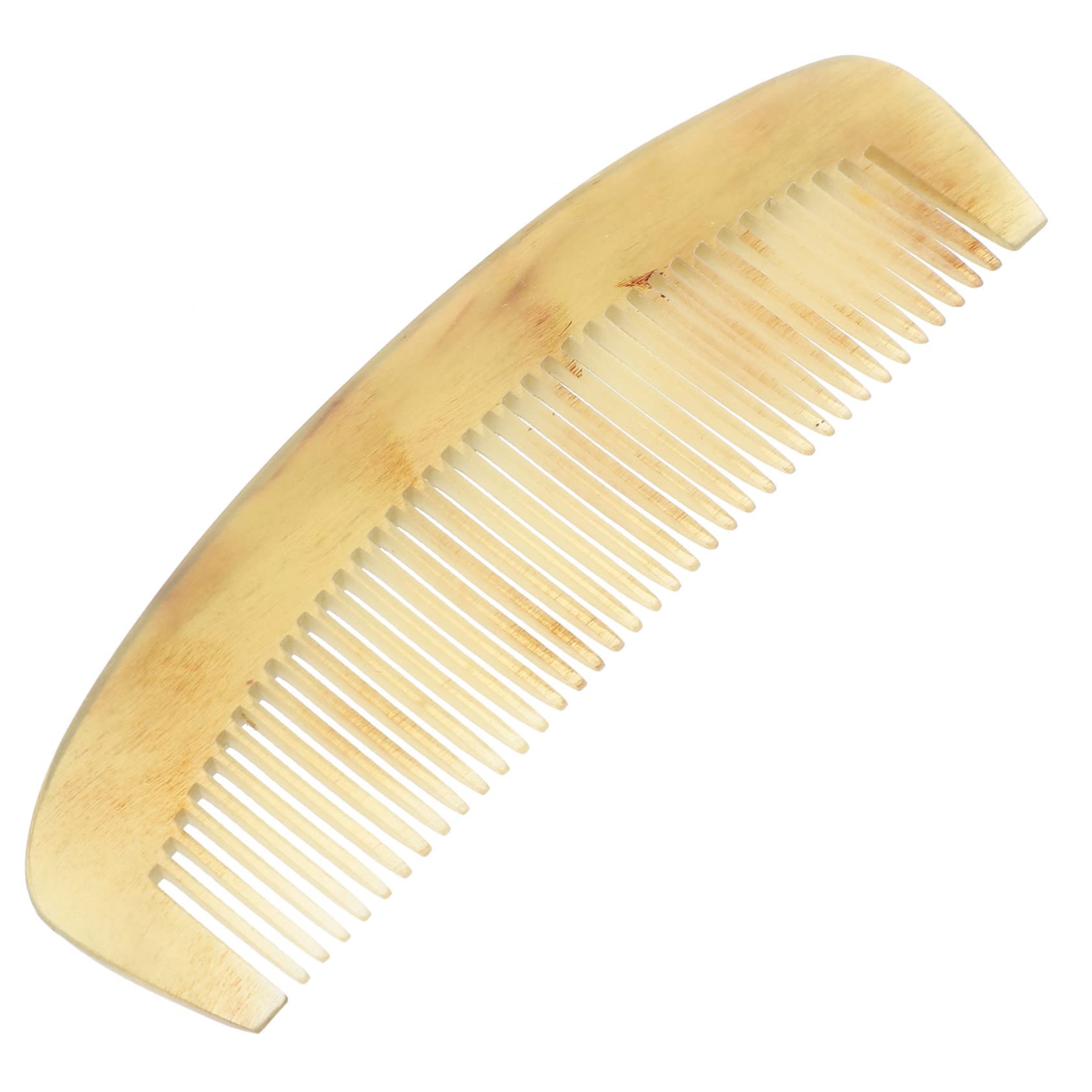 BELLIFY Men's Pocket Beard Comb - Fine Tooth Ox Horn Comb for Hair Styling & Grooming | Travel-Friendly Wooden Comb for Men & Women | Perfect for Daily Use, Travel, and Hair Loss Care