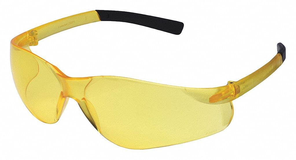 Condor Wasko Scratch-Resistant Amber Lens Safety Glasses - Pack of 5 - Durable Protective Eyewear for Construction, Woodworking & Outdoor Activities