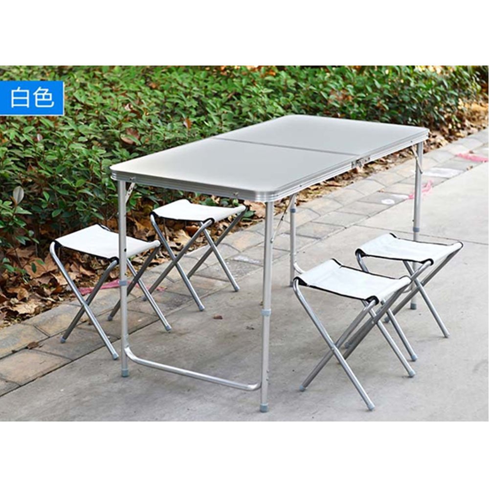 4FT Portable Folding Table 120x60x70cm - Lightweight Multipurpose Indoor Outdoor Table for Picnic, Party, Dining, Camping & Home Use