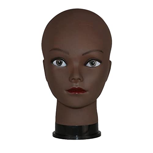 Black Female Mannequin Head with Wig & Glasses - Stylish Hair Display Model for Salon, Barber Shop, and Makeup Practice - Perfect for Cosmetology Training, Wig Styling, and Retail Display