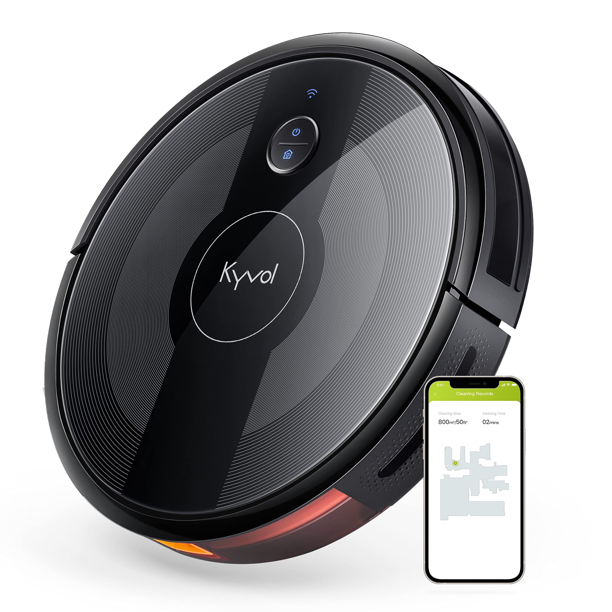HCY 2600Pa Robotic Vacuum Cleaner with Self-Recharging - Powerful Pet Hair & Dirt Devil for Carpets & Hardwood Floors - Ideal for Home & Office Use (Black) | Perfect for Daily Cleaning, Pet Owners & Busy Professionals