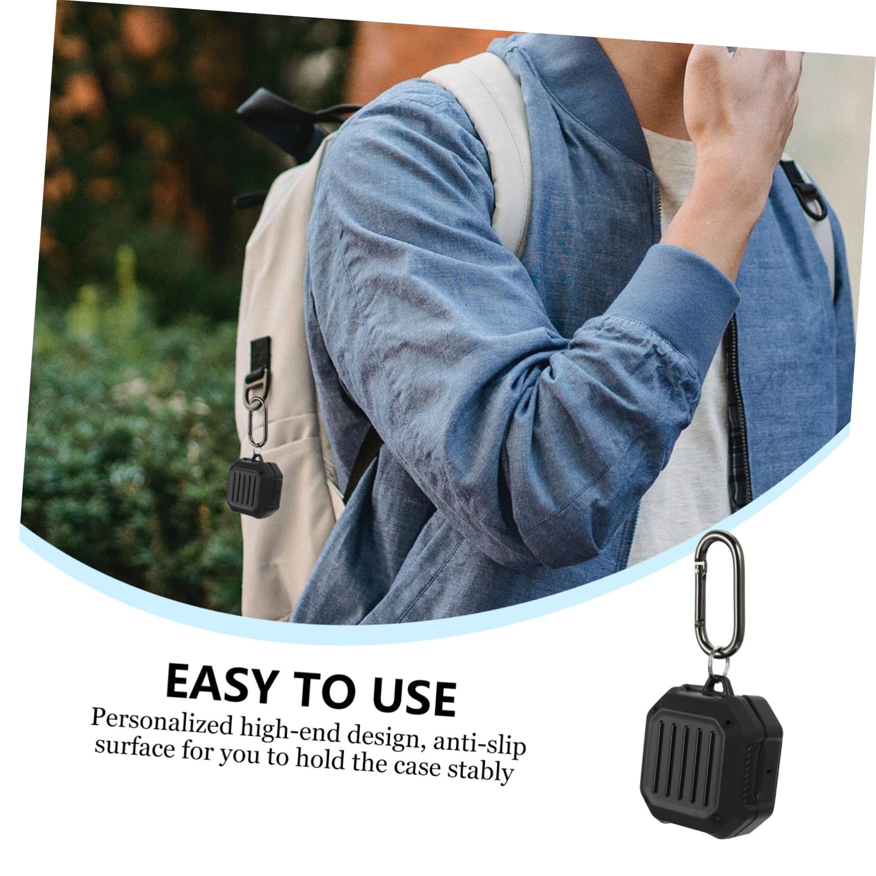 Veemoon Silicone Earphone Case - Protective Cover for Earbuds with Keychain, Durable Shell Protector for AirPods & Wireless Headphones - Perfect for Travel, Gym & Daily Use