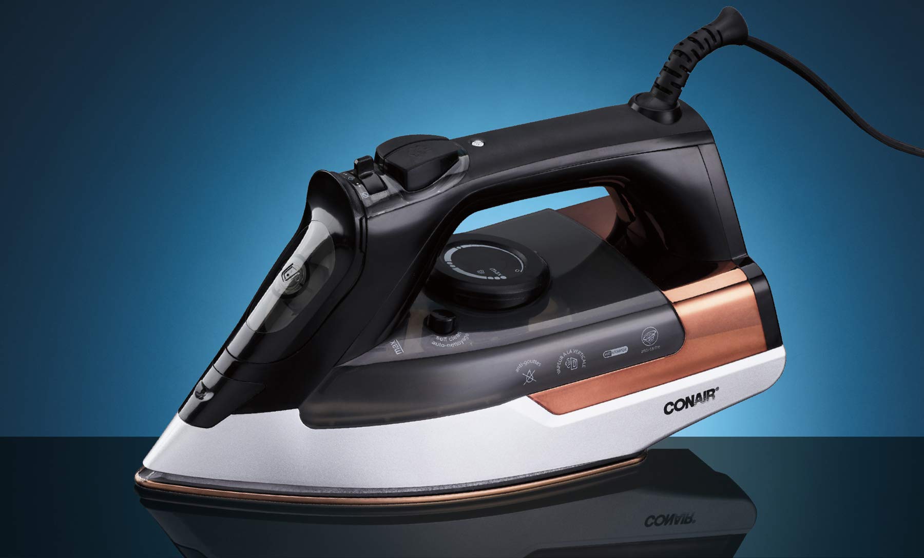 Conair ExtremeSteam 1875 Watt Professional Steam Iron for Clothes - Powerful Garment Steamer for Home & Travel, Perfect for Wrinkles Removal on Shirts, Dresses & Suits