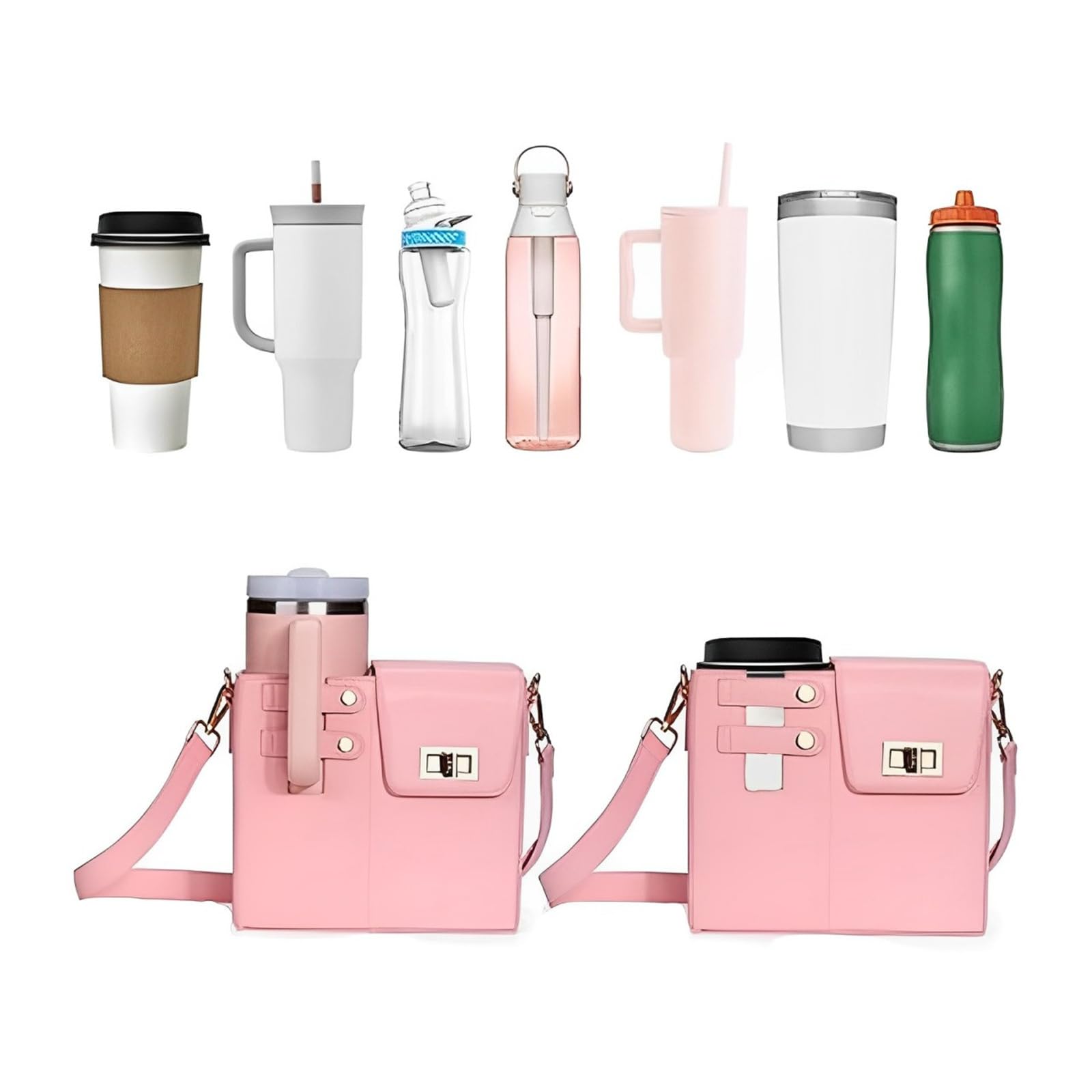 Outdoor Water Bottle Holder Bag - Portable Crossbody Cup Storage Pouch for Hiking, Camping & Travel - Hands-Free Hydration Accessory