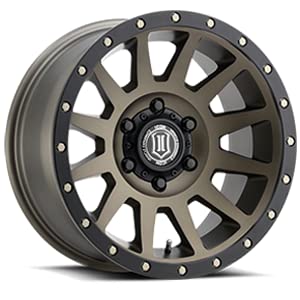 ICON COMPRESSION 18x9 5x150 ET+25 Bronze Black Lip Wheels - Perfect Fit for Toyota Tundra | Off-Road & Street Performance Wheels