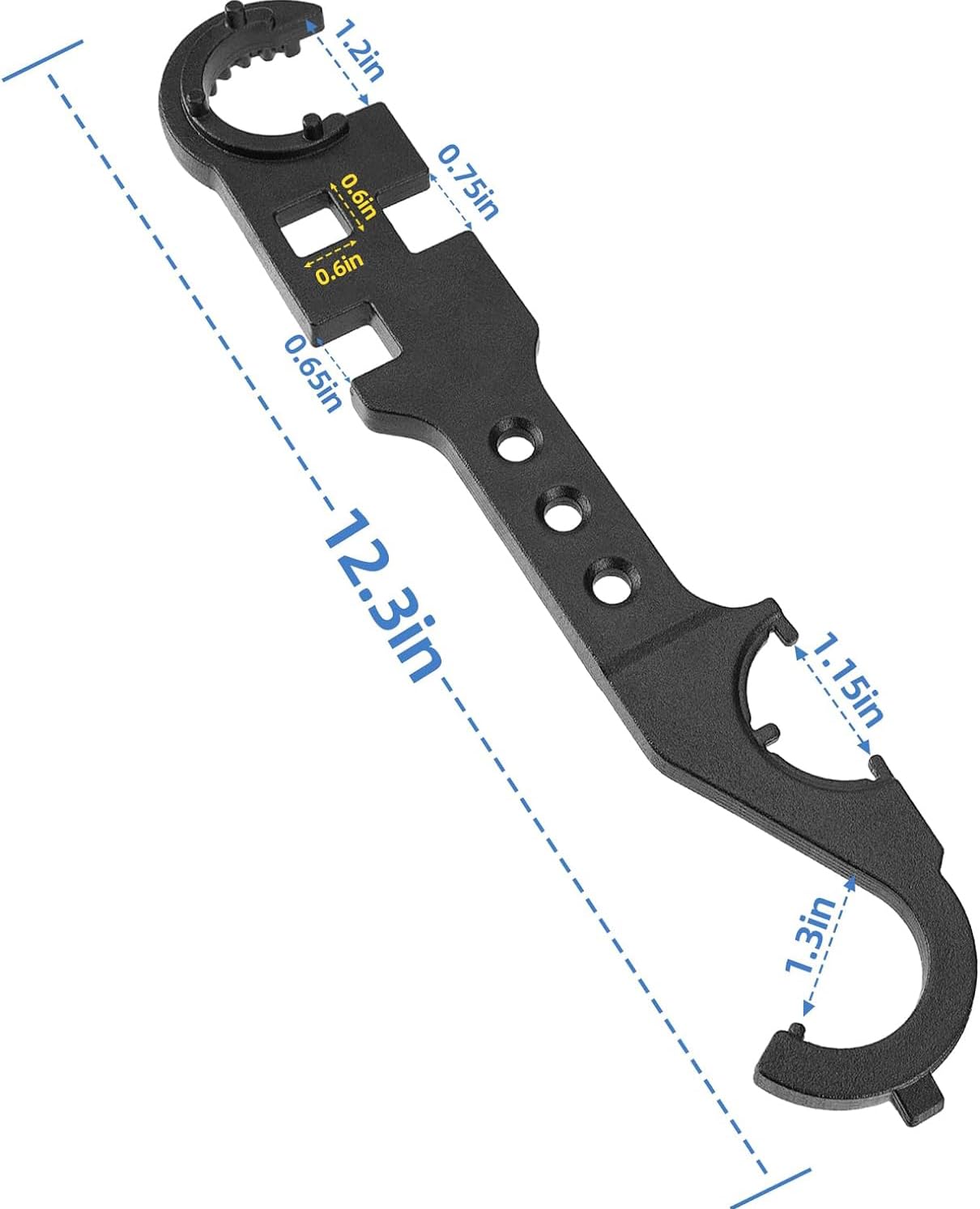 Best Multi-Function Armorers Wrench Combo Tool for AR-15 Rifle Maintenance - Perfect for Gunsmithing, Barrel Nut Removal & Installation | Professional Firearm Repair & Assembly Accessories