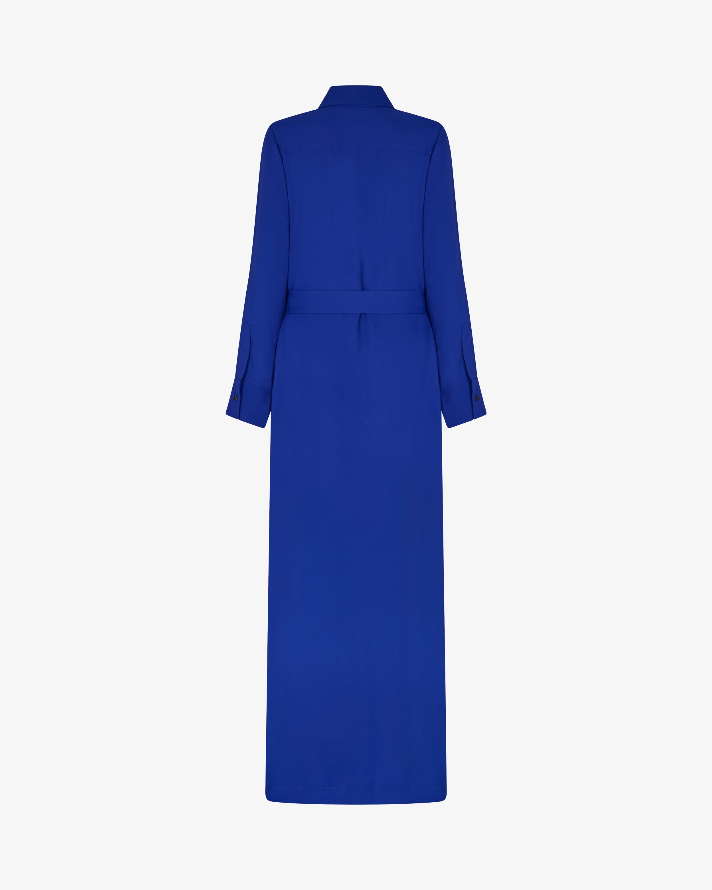 Classic Cobalt Blue Shirt Dress for Women - Elegant & Comfortable Casual Wear for Office, Date Night & Everyday Outfits