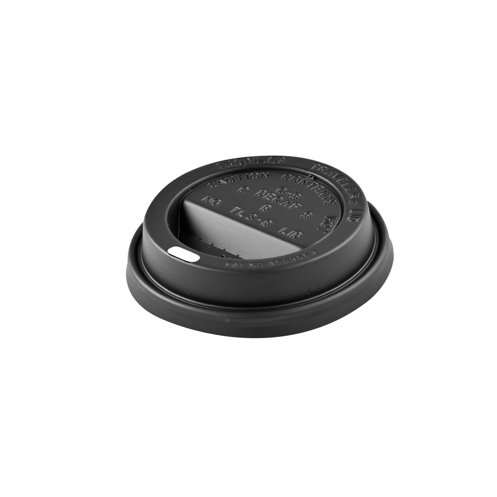 Solo TL38B2-0004 Black Plastic Travel Cup Lids - Fits Solo Paper Hot Cups (1000 Pack) | Perfect for Coffee Shops, Offices & Takeout Services