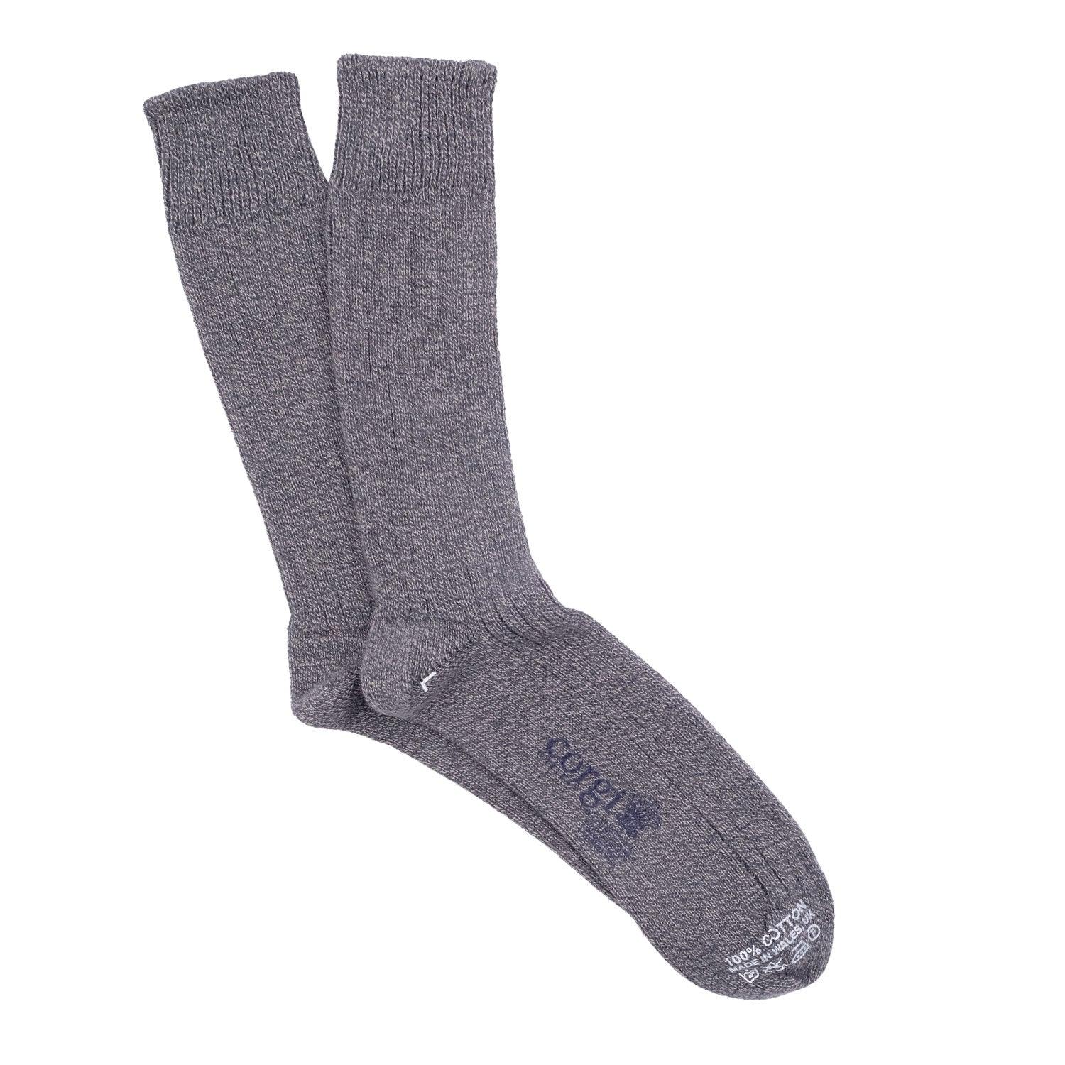 Men's Pure Cotton Marl Boot Socks - Soft & Breathable Hiking Socks for Outdoor Activities, Work & Winter Wear