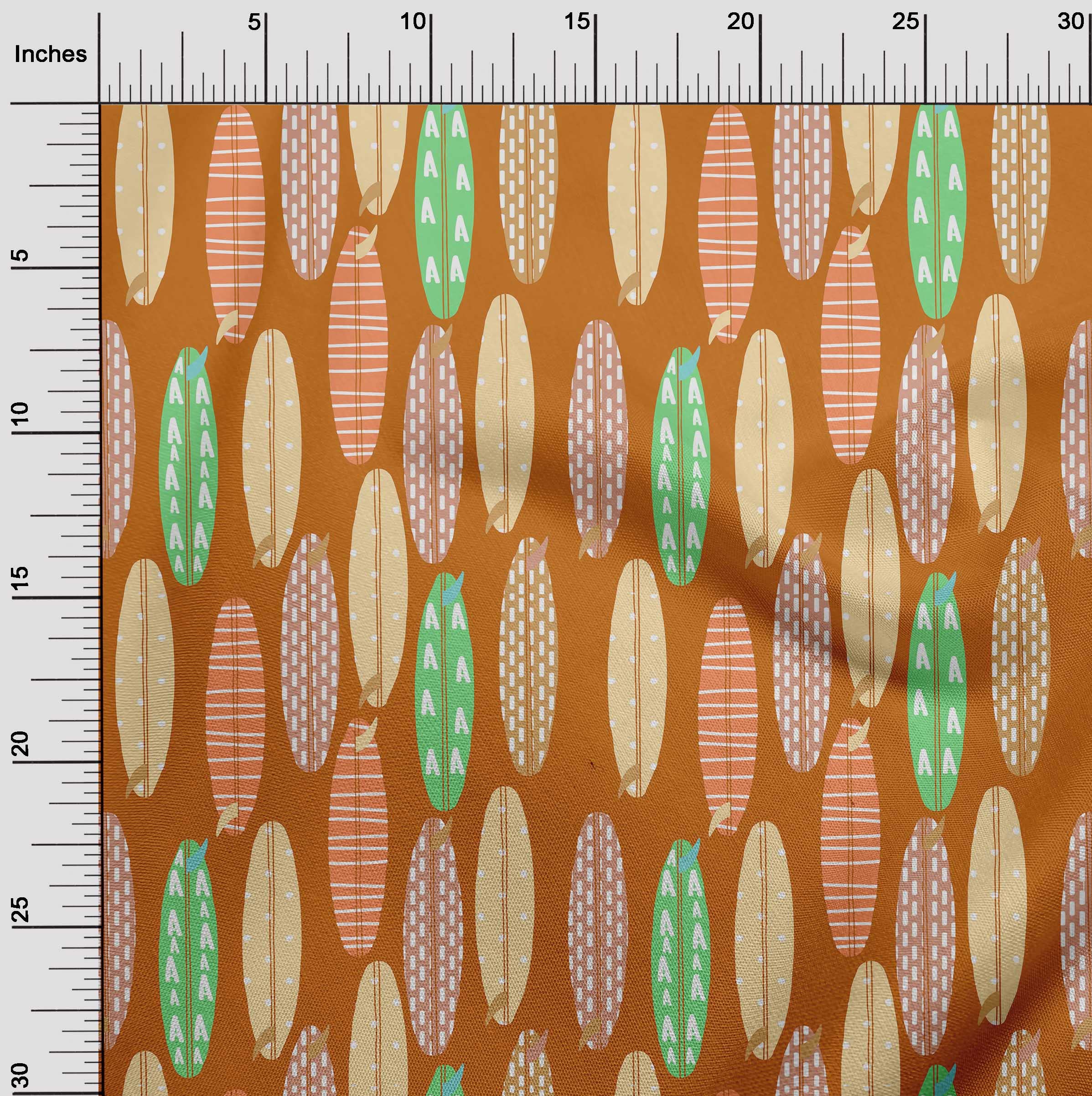 oneOone 100% Cotton Cambric Orange Floral Print Fabric - 56 Inch Wide by The Yard for DIY Kids Clothing & Sewing Supplies | Perfect for Dresses, Skirts, and Craft Projects