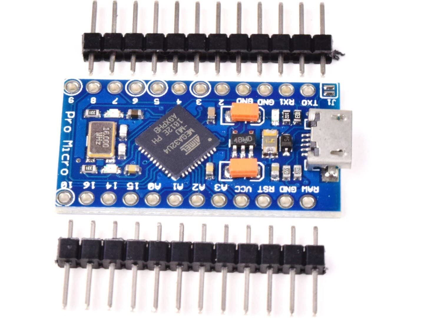 Atmega32u4 Pro Micro - 5V 16MHz Arduino Compatible Development Board for DIY Electronics Projects and Robotics