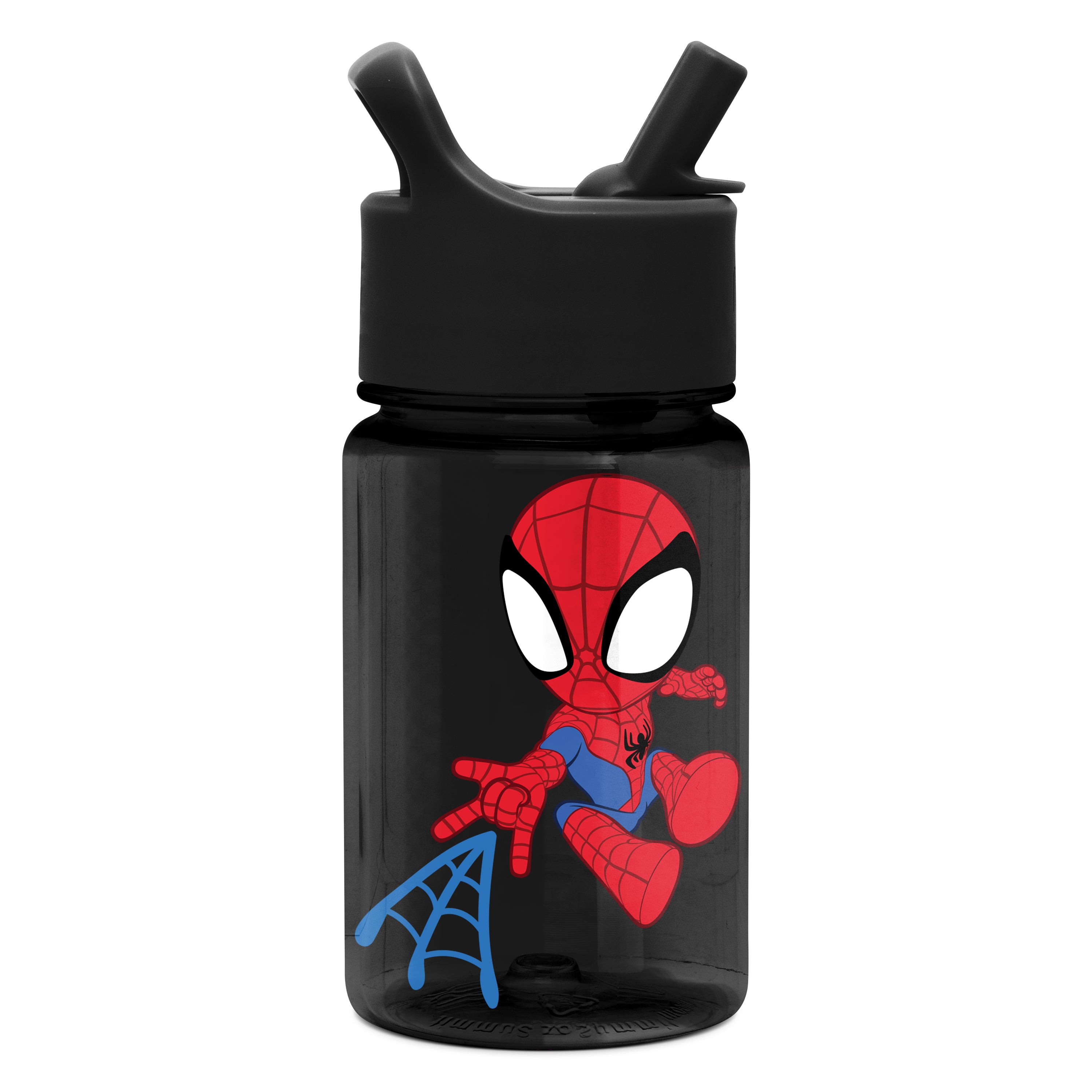 Summit Kids Plastic Water Bottle with Straw Lid - BPA Free Leak Proof Water Bottle for School, Sports & Outdoor Activities