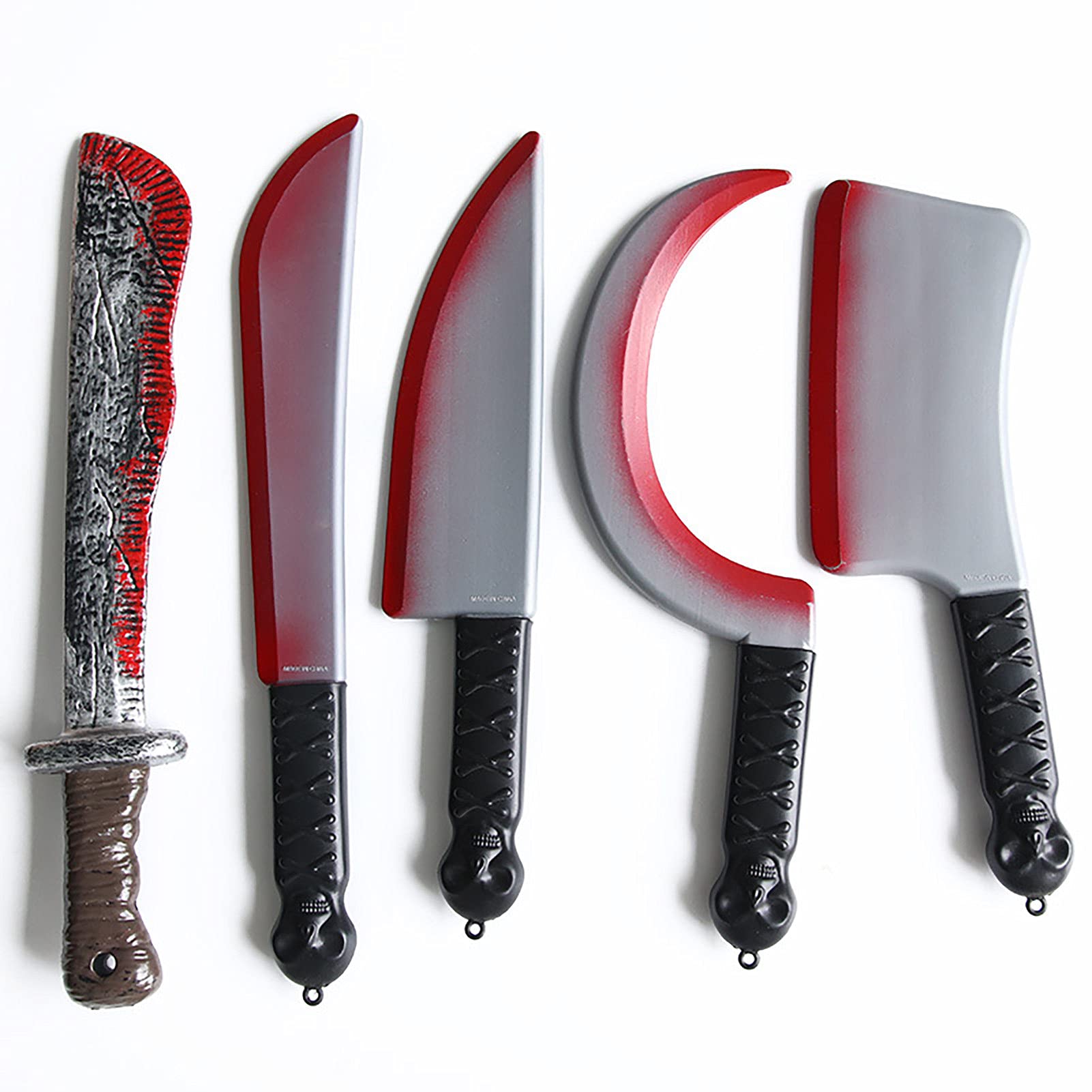 Halloween Blood Knife - Realistic Fake Plastic Knife with Blood Effect, Safe & Eco-Friendly Toy for Costume, Party, Decoration - Scary Props for Halloween, Cosplay, Haunted House & Themed Events