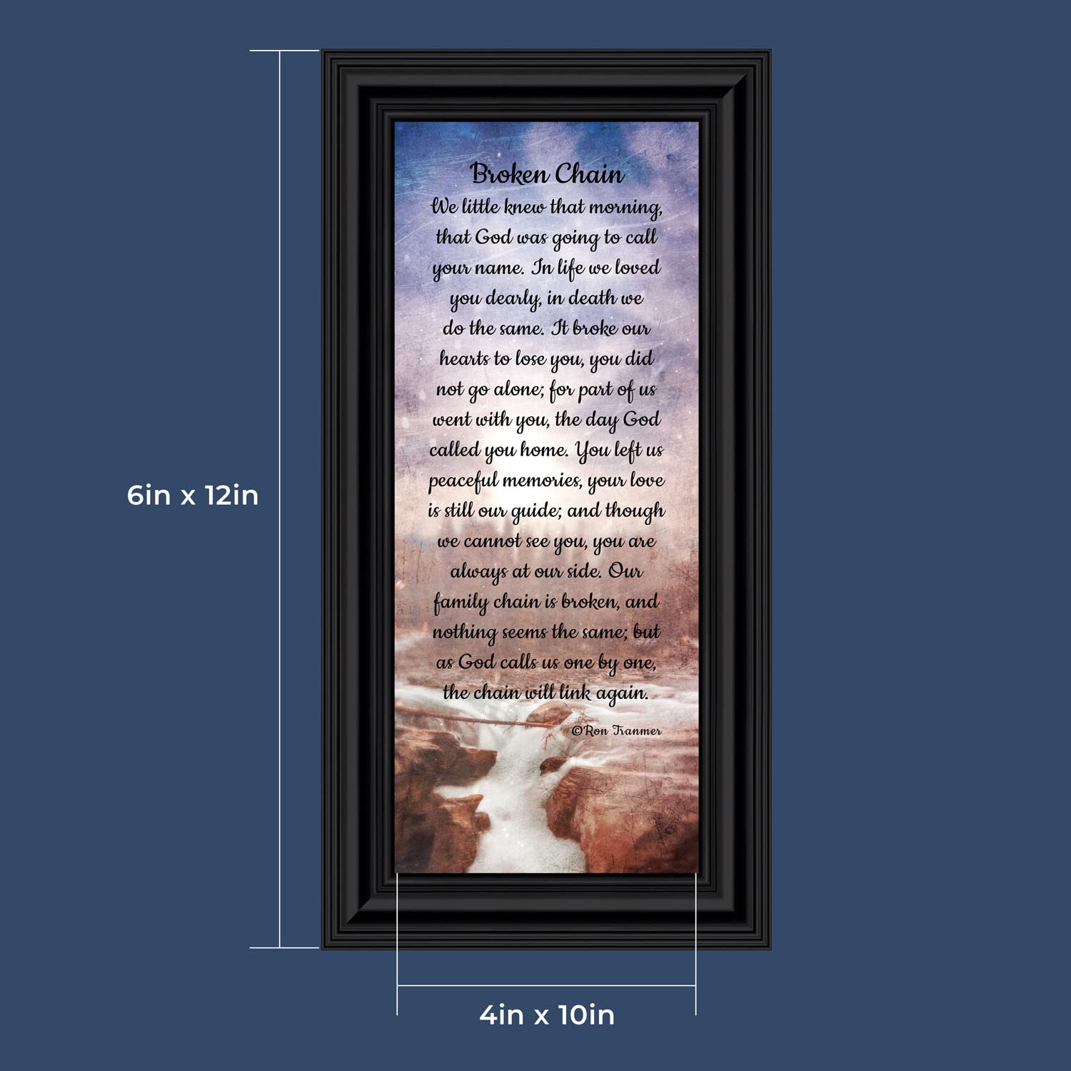 Broken Chain Memorial Frame - Sympathy Gift for Loved Ones | Home Décor & Remembrance