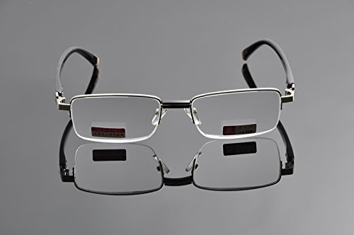 Premium Metal Half Rim Reading Glasses - Lightweight & Durable Pocket Readers for Men & Women | Perfect for Office, Travel & Everyday Use