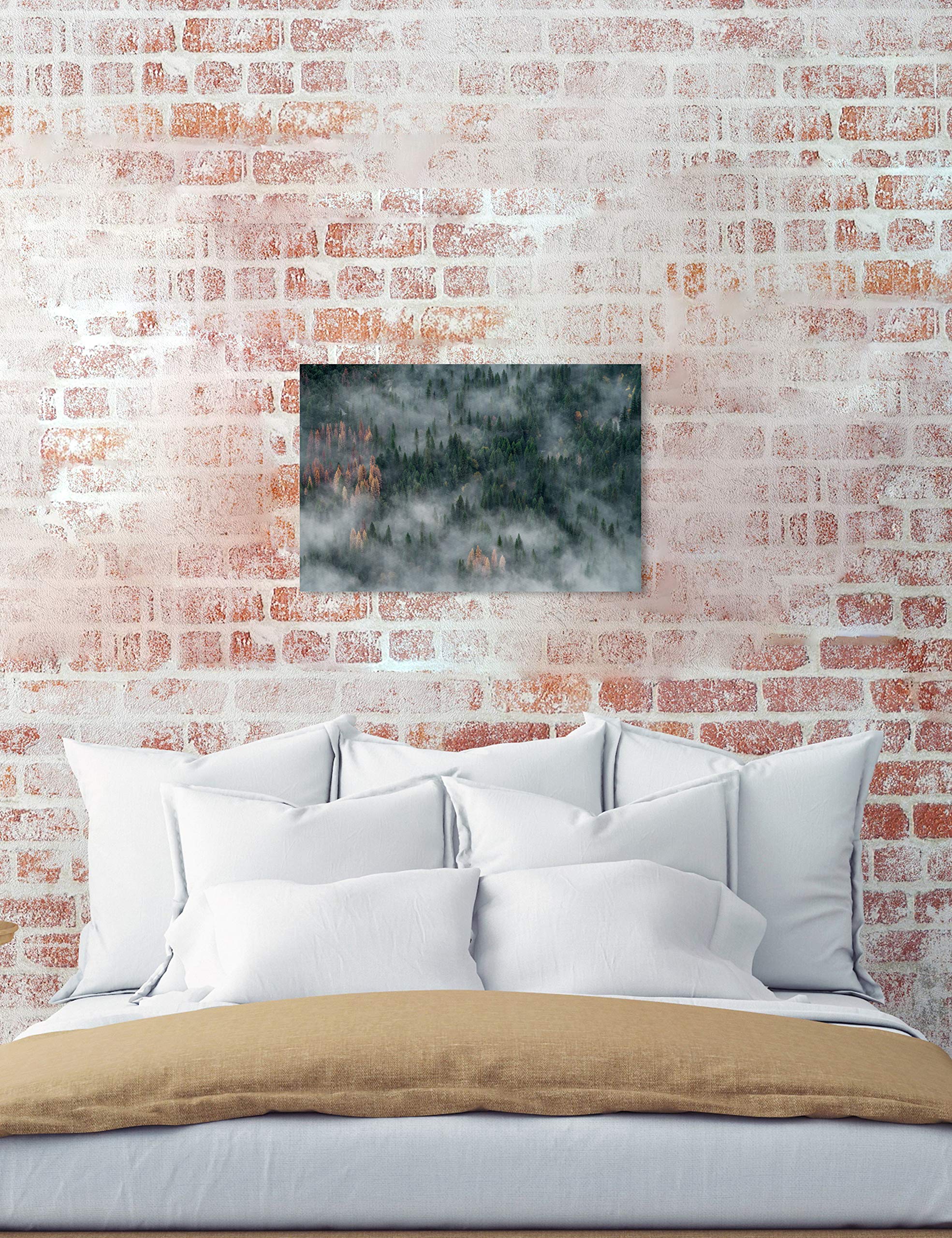 Oliver Gal Artist Co. 'Inmensidad' Nature & Landscape Wall Art Canvas Print - 36x24 Inches, Green & White - Perfect for Living Room, Bedroom & Office Décor