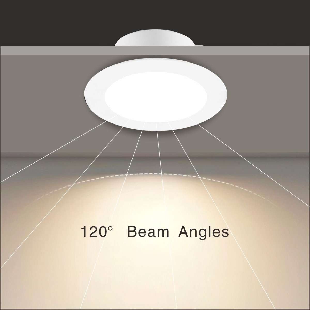 10-Pack 90mm LED Downlight Kit with Radar Sensor - 10W Non-Dimmable, 3 Color Temperature Options (3000K Warm White/4000K Cool White/6000K Daylight) - Perfect for Home, Office, and Commercial Lighting