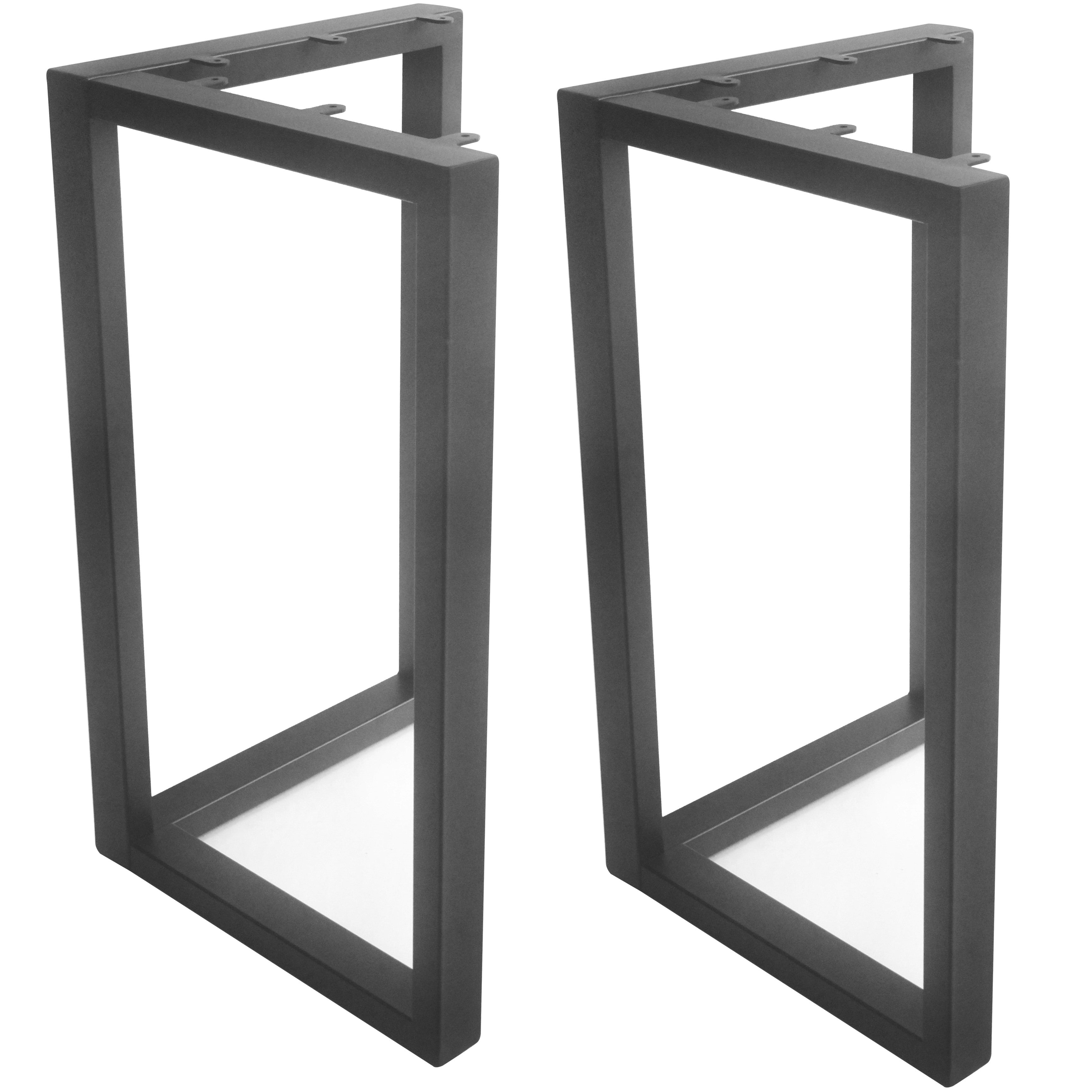 Heavy Duty L-Shaped Table Base Set of 2 (71cm Tall) - Sturdy Metal Legs for Dining Tables, Workbenches & Office Desks - Perfect for Home, Restaurant & Commercial Use