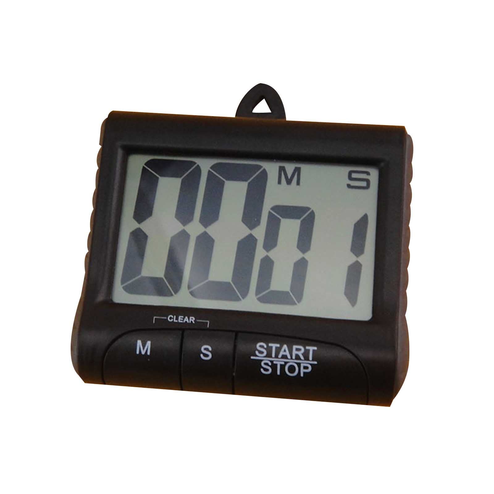 3'' Digital Kitchen Timer with Magnetic Back & Loud Alarm, Large Display Cooking Timer for Kitchen, Learning, Teaching, Exercise, Games, and Office Productivity (Black)