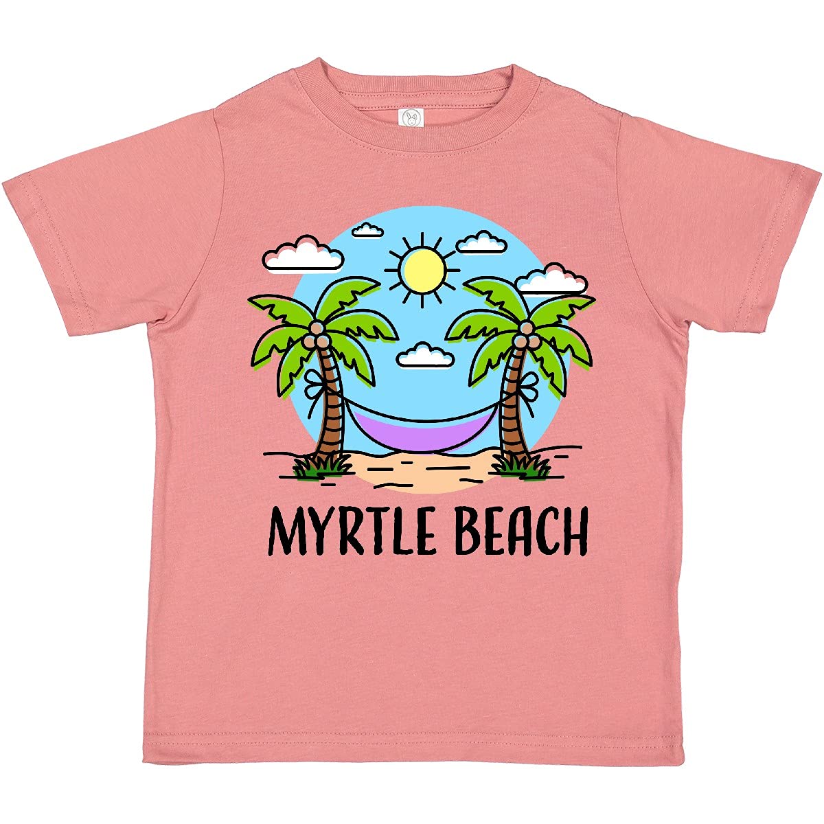 Inktastic Summer Vacation in Myrtle Beach Toddler T-Shirt - Cute Kids Travel Shirt for Beach Trips & Family Vacations